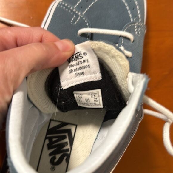 NWOT Vans Gray and White Off The Wall High-Top Sneakers - Picture 8 of 8